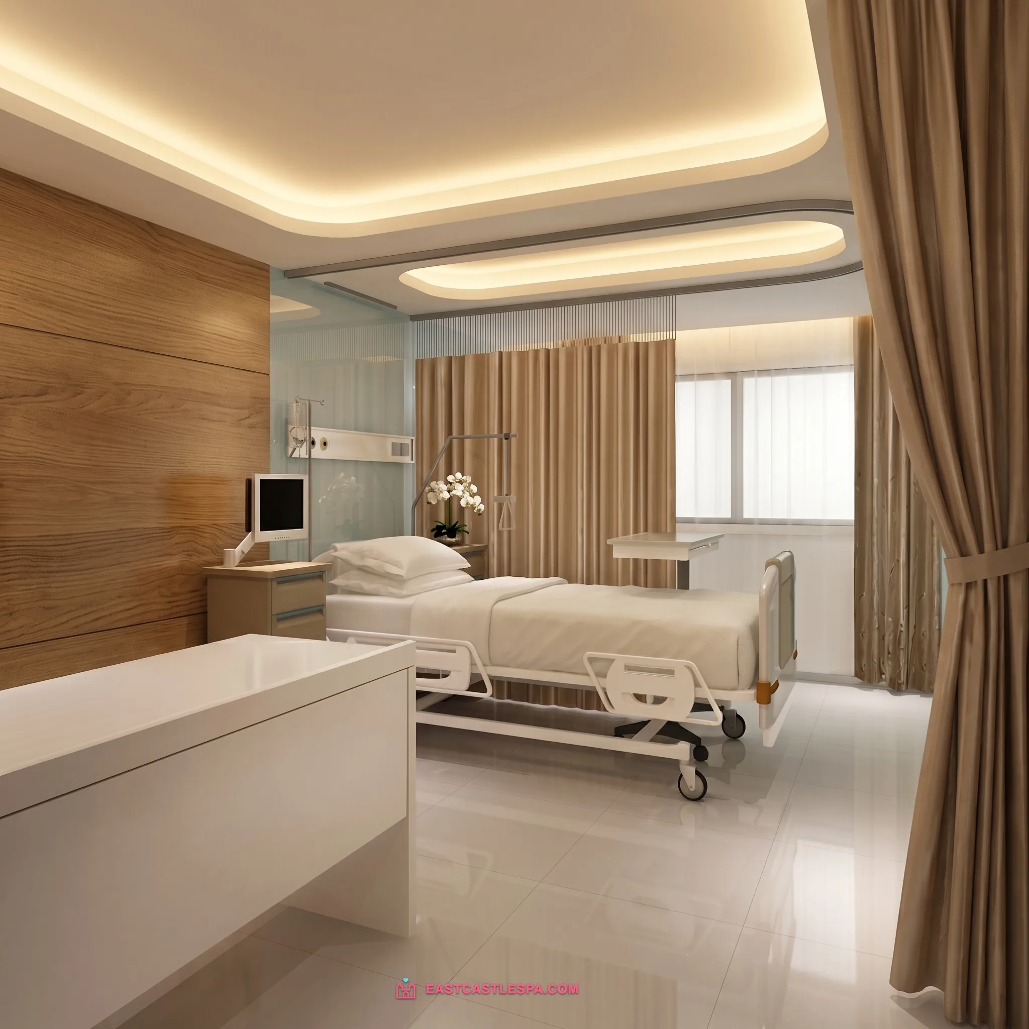 Hospital ward scenario theme room at East Castle Spa Macau