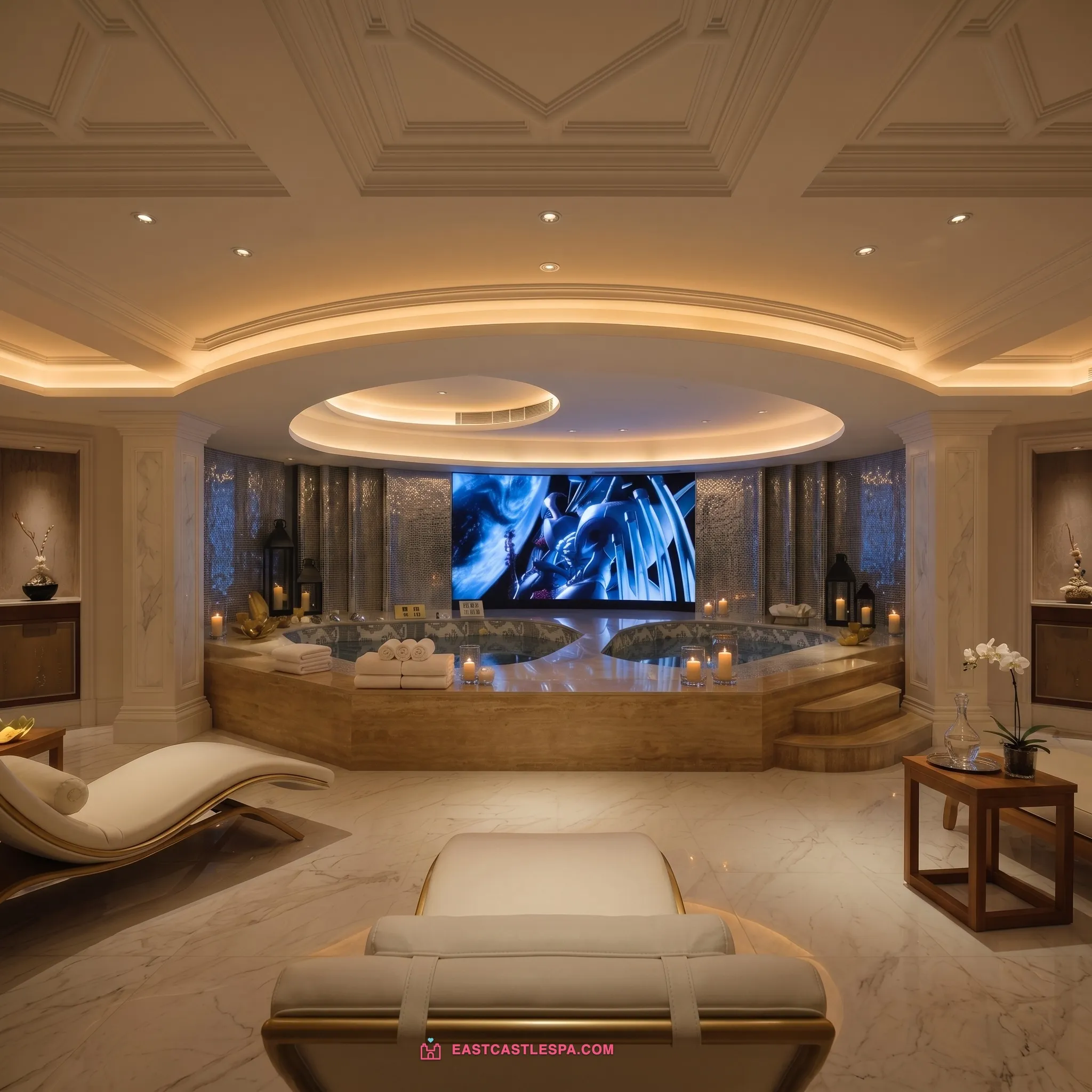 Spa pool area at East Castle Spa Macau