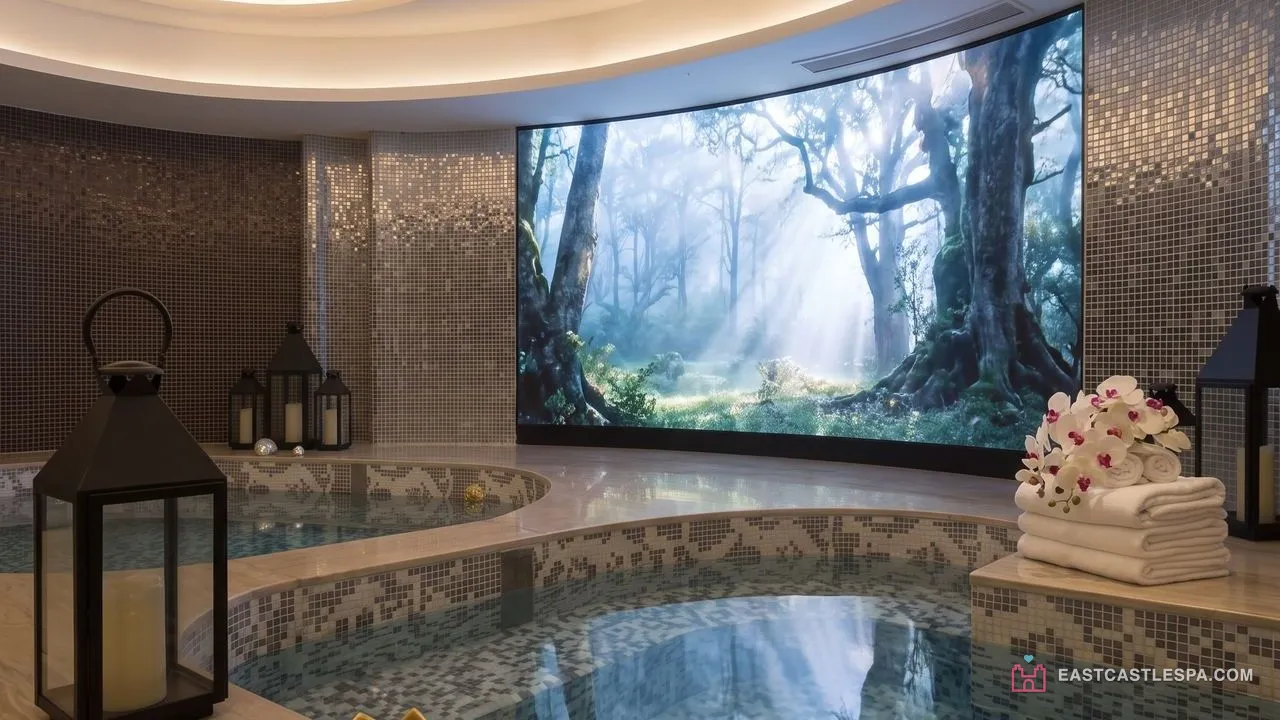Jacuzzi bath hall at East Castle Spa Macau